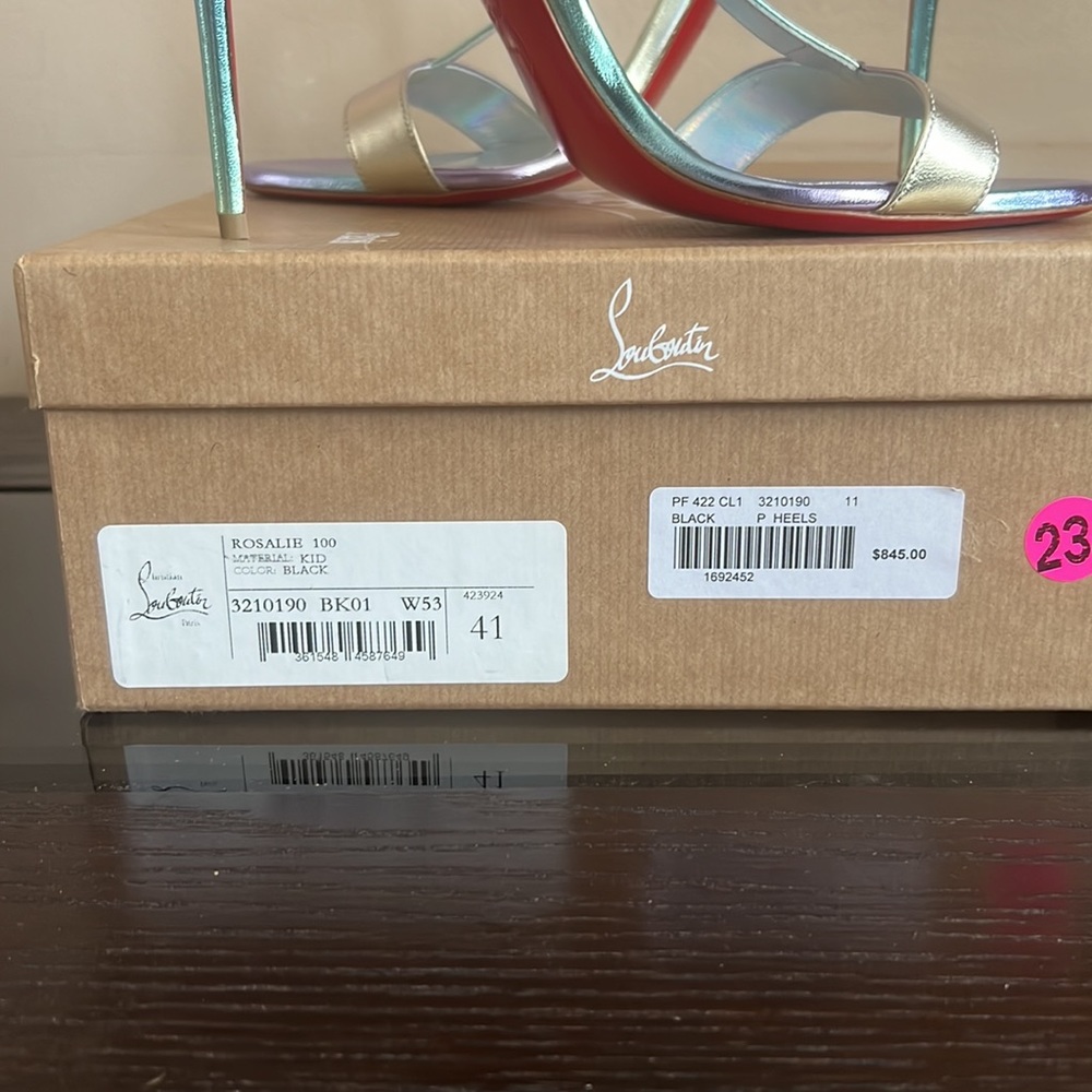 Christian louboutin 100 holograph t-strap sandals - Picture 6 of 6